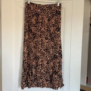 Wilfred leopard midi skirt
